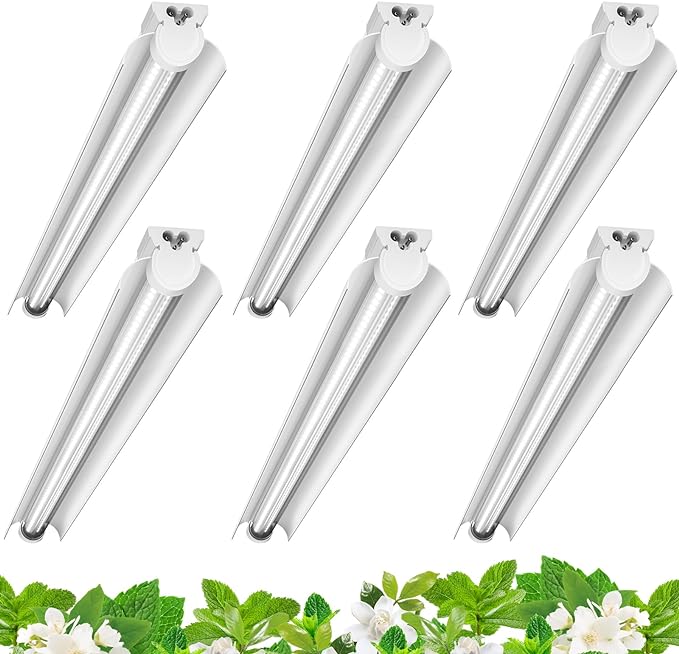 Barrina Grow Lights for Indoor Plants, 3FT 5000K Daylight White Full Spectrum Plant Lights, 180W(6