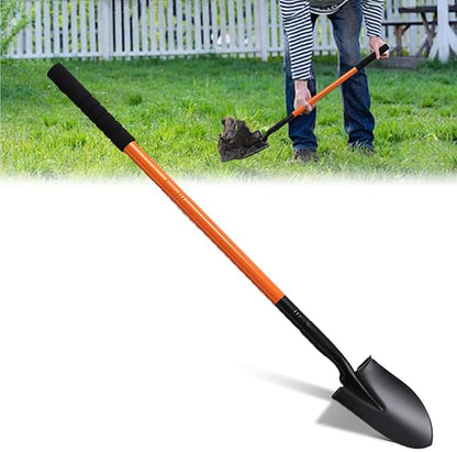 Small Shovel for Digging with Metal Handle, 43.7 Inch Heavy Duty Garden Shovel, Trench Shovels