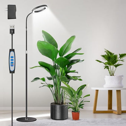 Grow Lights for Indoor Plants, Full Spectrum Floor Standing Plant Lights with 68" Stand for Growing