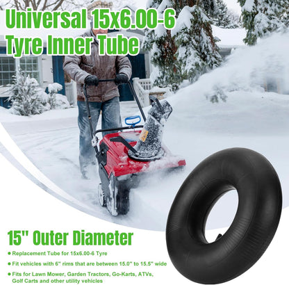 15x6.00-6" Inner Tubes, 2 Pack Heavy Duty 15x6-6 Replacement Tire Inner Tube with TR-13 Straight