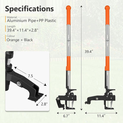 SHANTRA Weed Puller Tool, 4-Claw Stand Up Weed Puller Tool with Long Handle, Garden Weeder Puller