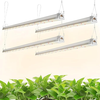 FREELICHT 4 Pack 4FT LED Grow Lights, 160W (4 x 40W,1080W Equivalent), Full Spectrum Sunlight