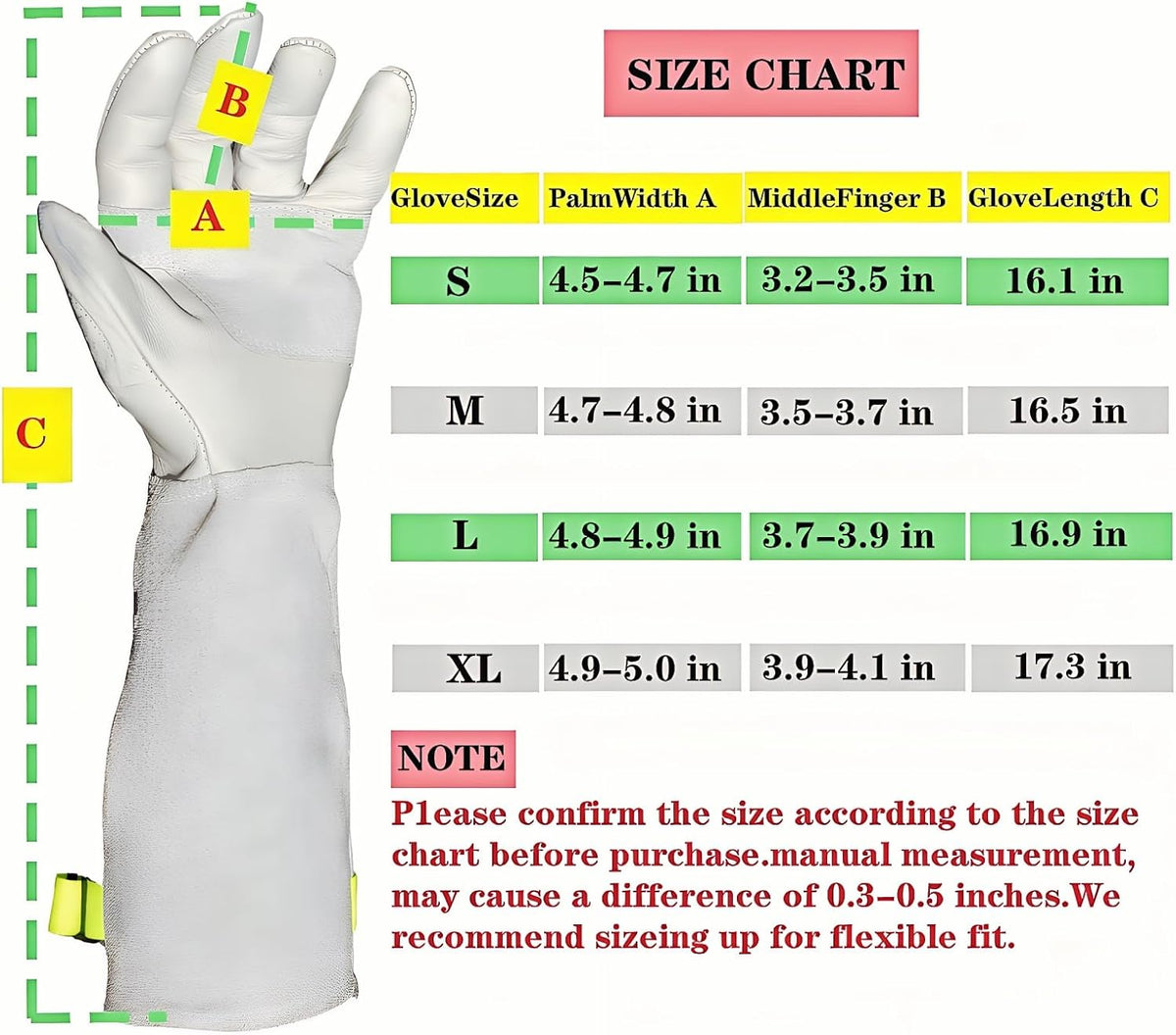 Gardening Gloves for Women/Men,Rose Pruning Long Leather Garden Gloves Thorn Proof