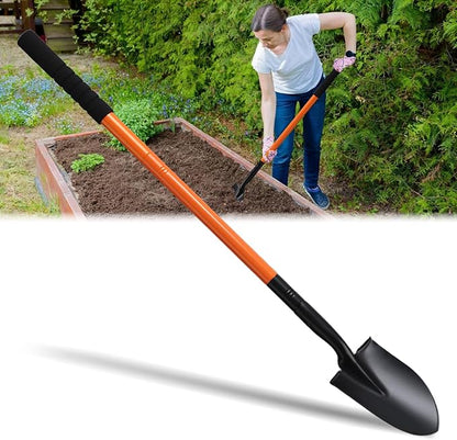 Small Shovels for Digging, Garden Spade Shovel Beach Shovels with 43.3in Handle,Heavy Duty Portable