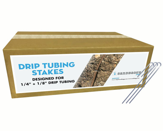 Sandbaggy DRIP TUBING Stakes Landscape Staples | 5 inch Length | Drip Anchors | Landscape Pins |