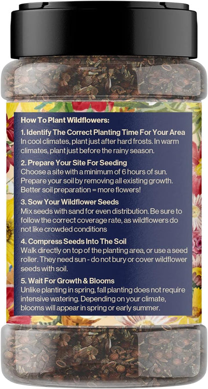 Wildflower Seed s – Perennial Flower Seeds Mix to Plant Anywhere, by Geva Grow | 12-Type Beautiful