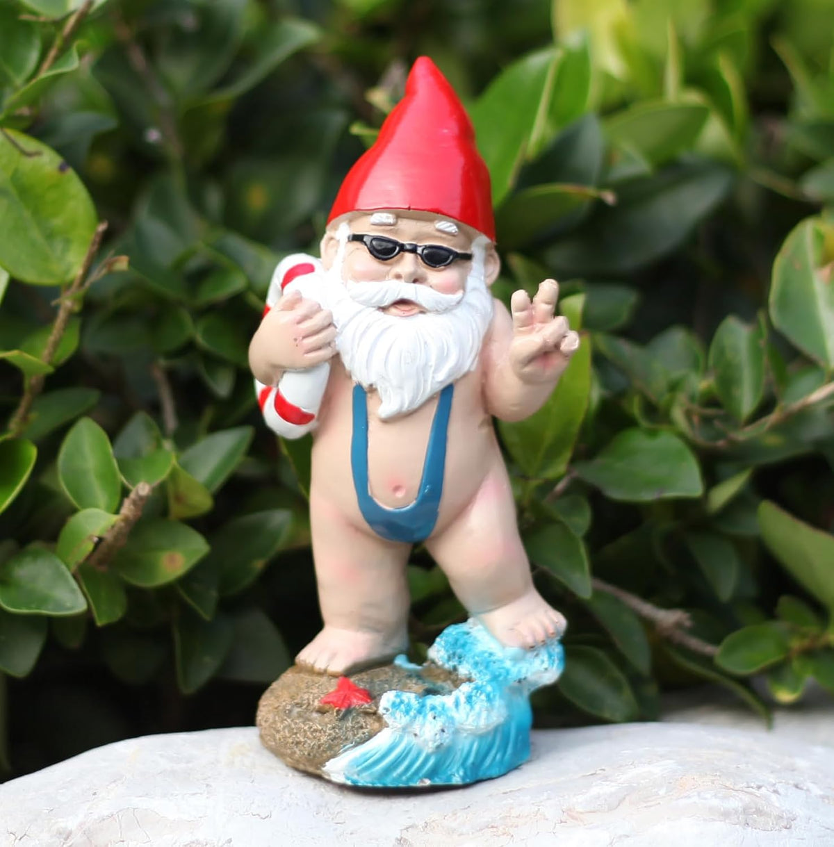 Swimming Dwarf，Gnome Garden Decorations Resin Statue Outdoor Statue Lawn Yard Balcony Porch Home
