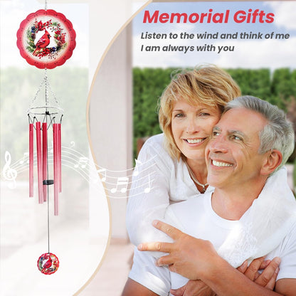 Wind Chimes for Outside with Cardinal Wind Spinner, Unique Gifts for Mom Grandma Women Birthday