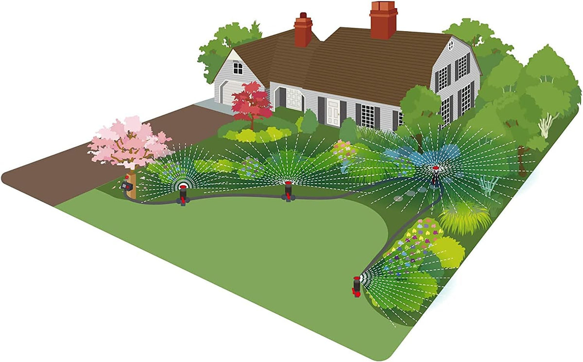 Eden 96093 Multi-Adjustable Flex Design Garden Sprinkler with Extension Set, Great for DIY