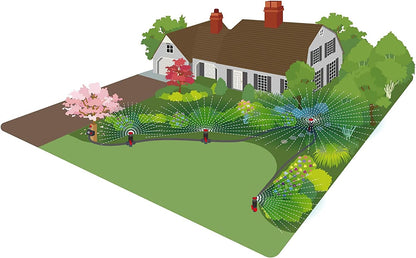 Eden 96093 Multi-Adjustable Flex Design Garden Sprinkler with Extension Set, Great for DIY
