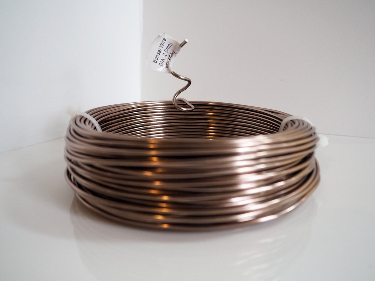 Anodized Aluminum 2.0mm Bonsai Training Wire 250g Large Roll (95 feet) - Choose Your Size and Color