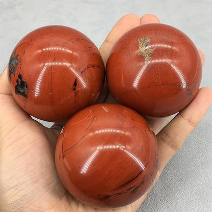 6-7CM/2.36-2.76inch Magical Natural Red Jasper Stone Ball Quartz Crystal Mineral Reiki Treatment