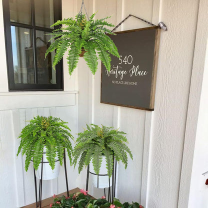 Fake Hanging Plants Large Boston Fern Artificial Plants Outdoor Realistic Fake Ferns with Palm