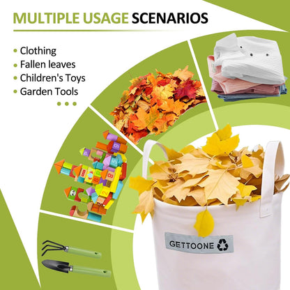 Lawn Bags for Yard Waste | Heavy-Duty Collapsible Leaf Bag, 20 Gallon Reusable Garden Clippings