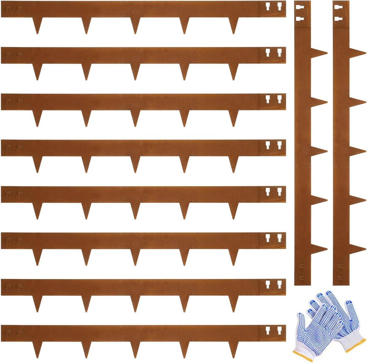 Corten Steel Edging 5 Inch 10 Packs Steel Landscape Edging 40 Inch Strips Hammer in Landscape