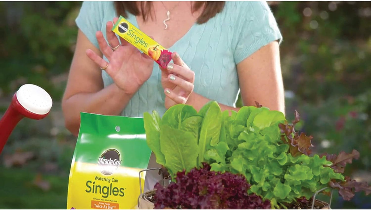 Miracle-Gro Watering Can Singles All Purpose Water Soluble Plant Food, 2 Pack