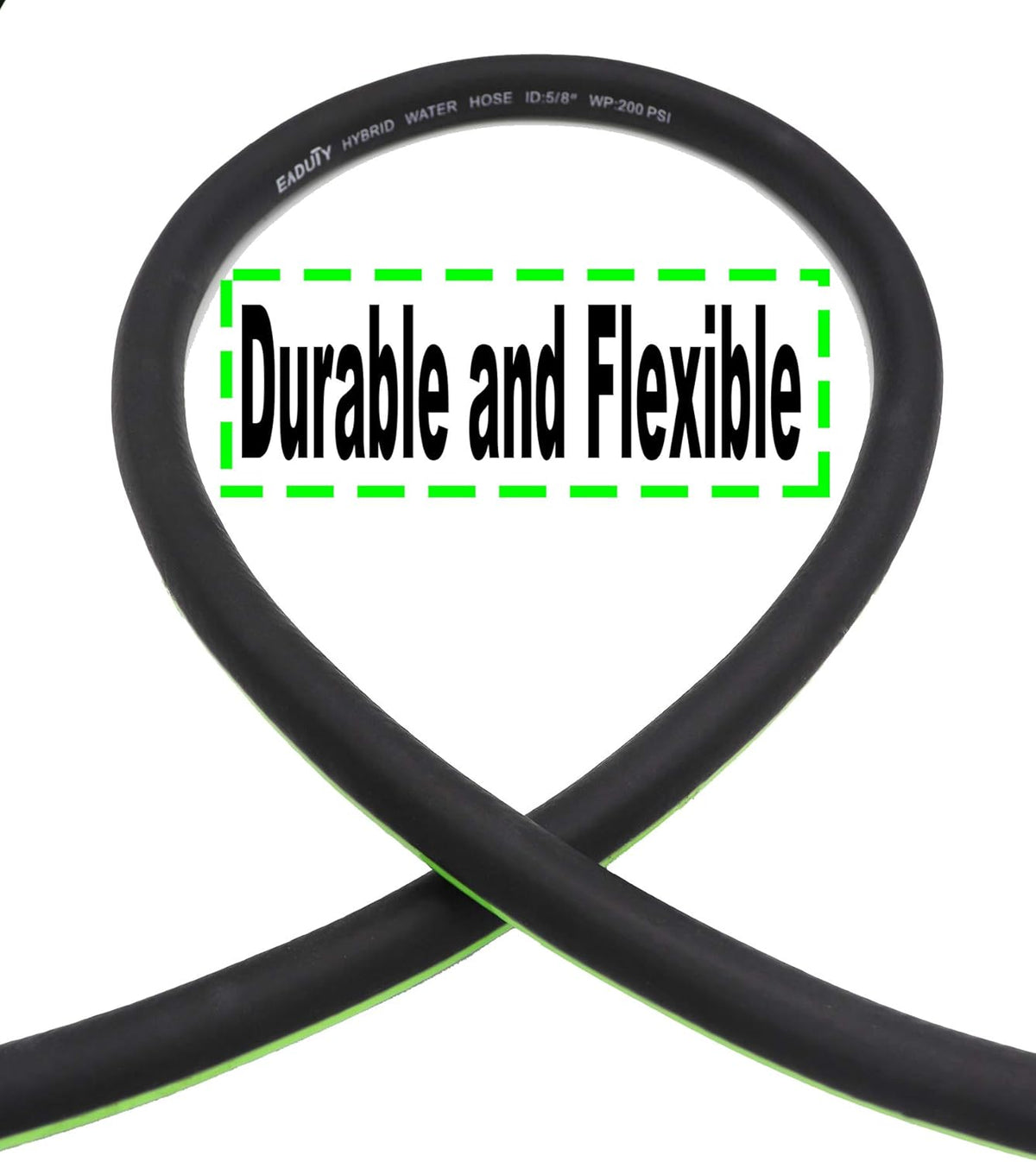 Hybrid Lead In Garden Hose 5/8 IN. x 10 FT, Heavy Duty, Lightweight, Flexible with Rotatable Grip