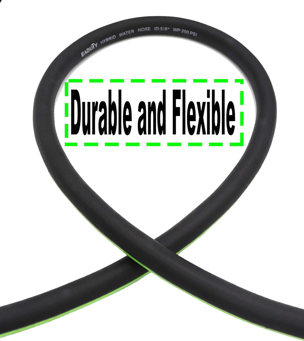Hybrid Garden Hose 5/8 IN. x 25 FT, Heavy Duty, Lightweight, Flexible with Rotatable Grip Handle