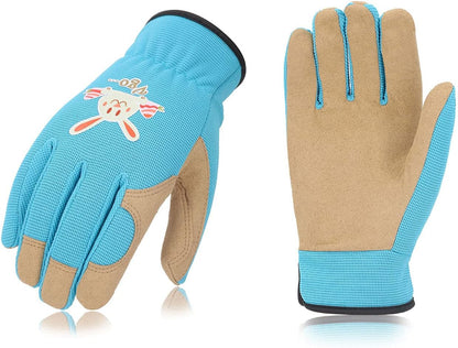 Vgo... 1-Pair Age 4-5 Kids Gardening Gloves,Children Yard Work Gloves,Soft Safety Outdoor Playing