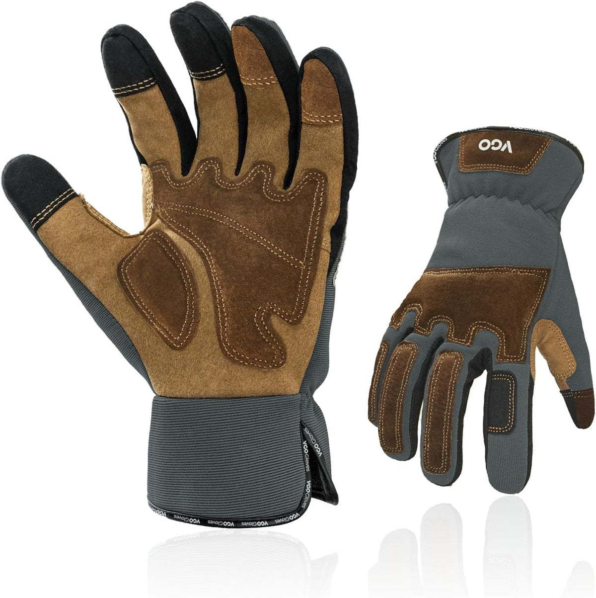 Vgo... 1-Pair Gardening Gloves Men, Safety Work Gloves, Puncture-proof, Thornproof, Touchscreen