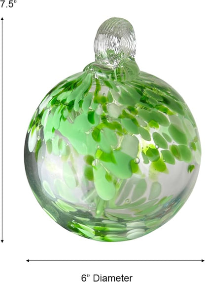 Dale Tiffany Hand Blown Glass, 6" Diameter Celtic, Tree of Life Collection, Witch Globe Hanging