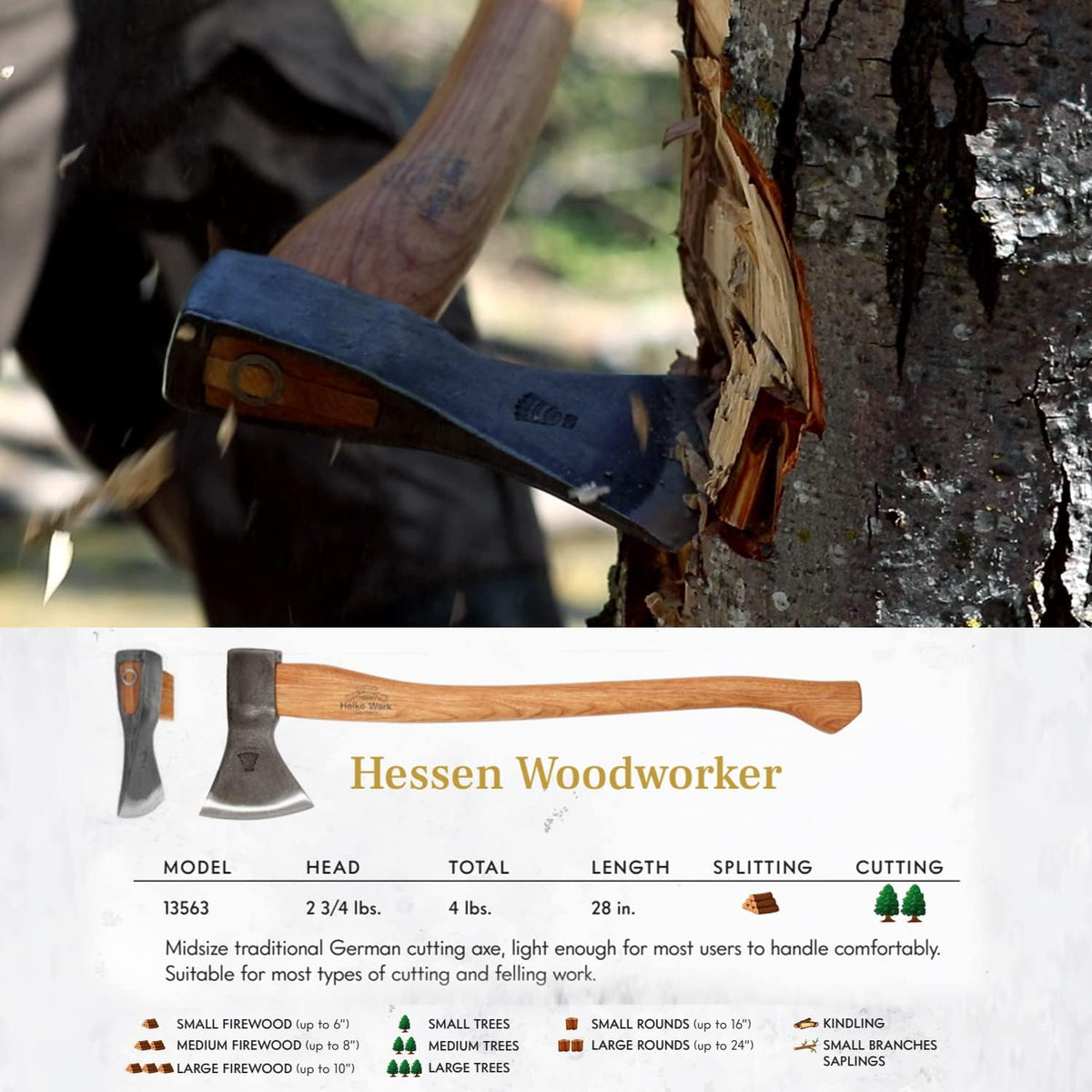 1844 Helko Werk Germany Axe Collection - 5 Traditional Axes Set- Bavarian Woodworker, Hessen