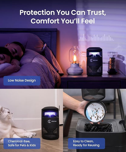 OWLTRA IMT-L60 Indoor Electric Insect Trap, Catcher & Killer Lamp for Fruit Flies, Mosquitos