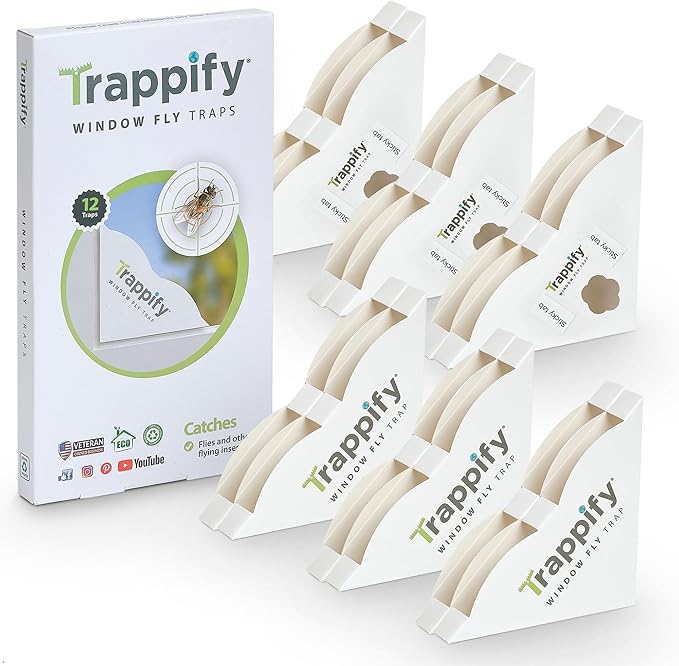 Trappify Fly Trap Indoor: Window Fly Traps for Home | Fruit Fly Traps for Indoors, Gnat Traps for
