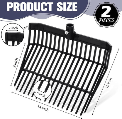 Lasnten Manure Fork Replacement Head, 18 Tines Pitchfork Head with Screws and Nuts, Horse Manure