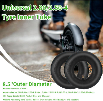 2.80/2.50-4" Inner Tubes, 2 Pack Heavy Duty 2.80 2.50-4/280/250-4 Replacement Tire Inner Tube with
