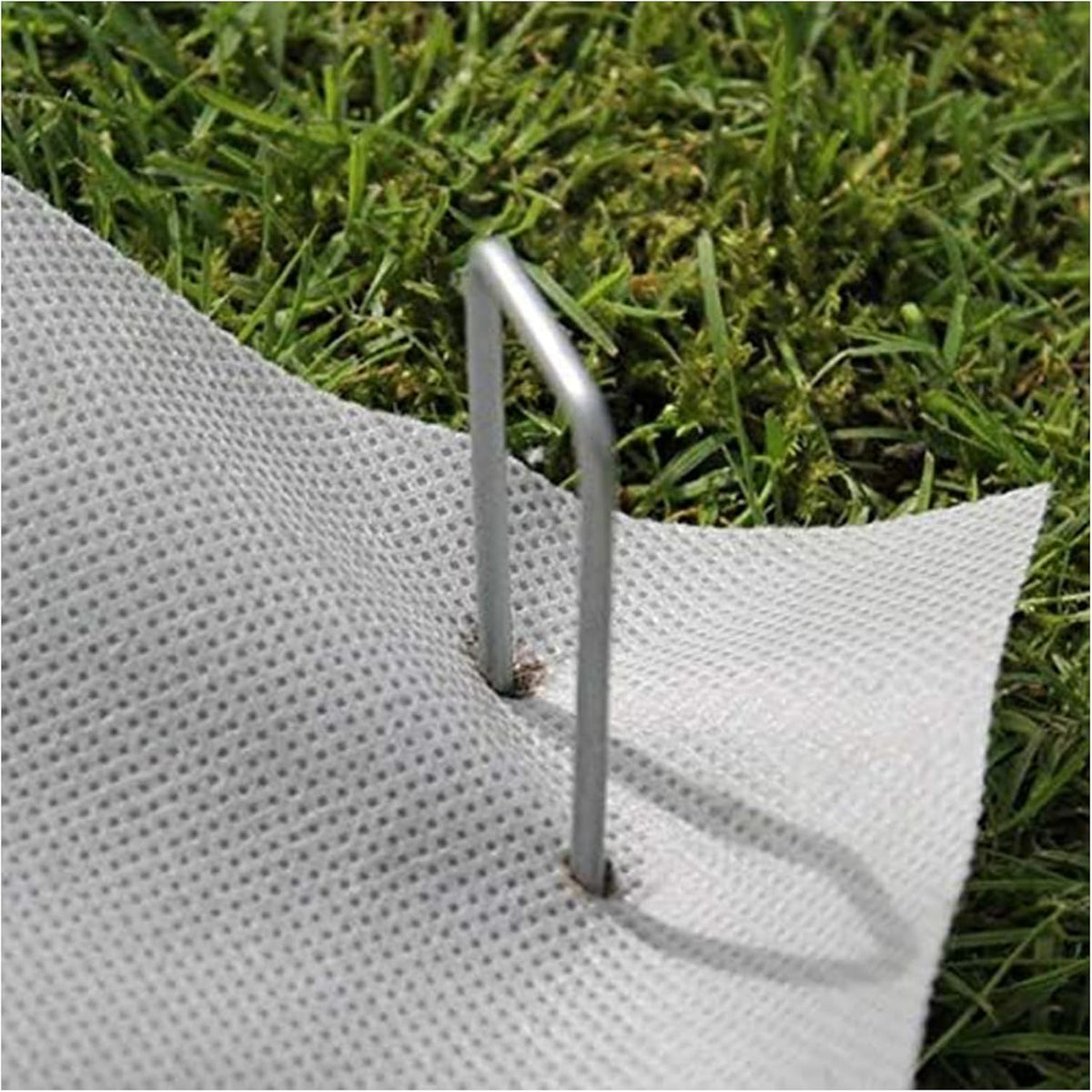 MySit 12" Garden Stakes Pins Landscape Staples 11Ga Tent Stakes 200Pack, Heavy Duty Galvanized