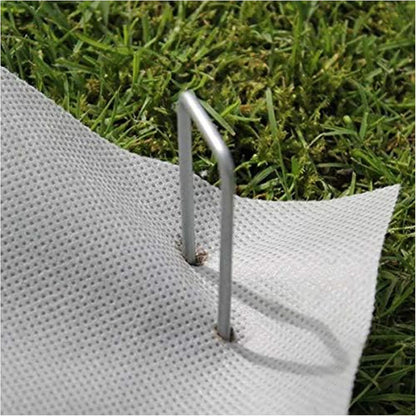 MySit 12" Garden Stakes Pins Landscape Staples 11Ga Tent Stakes 200Pack, Heavy Duty Galvanized