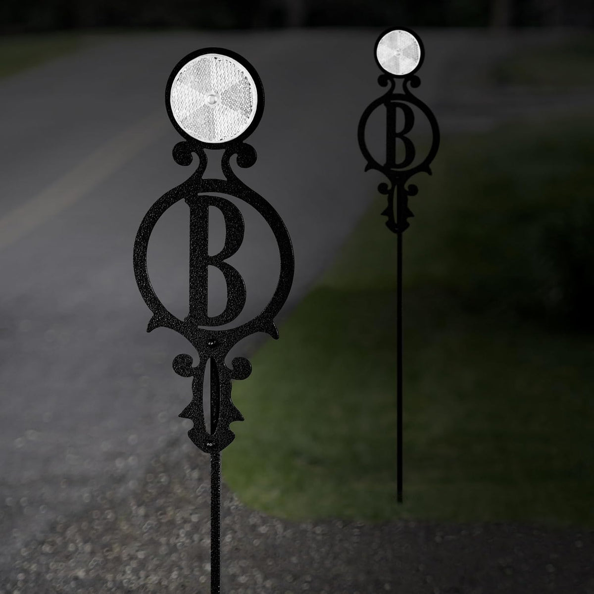 Touch of Class Pathways Reflective Driveway Marker Stake Set of Two for Outdoor Use | Custom