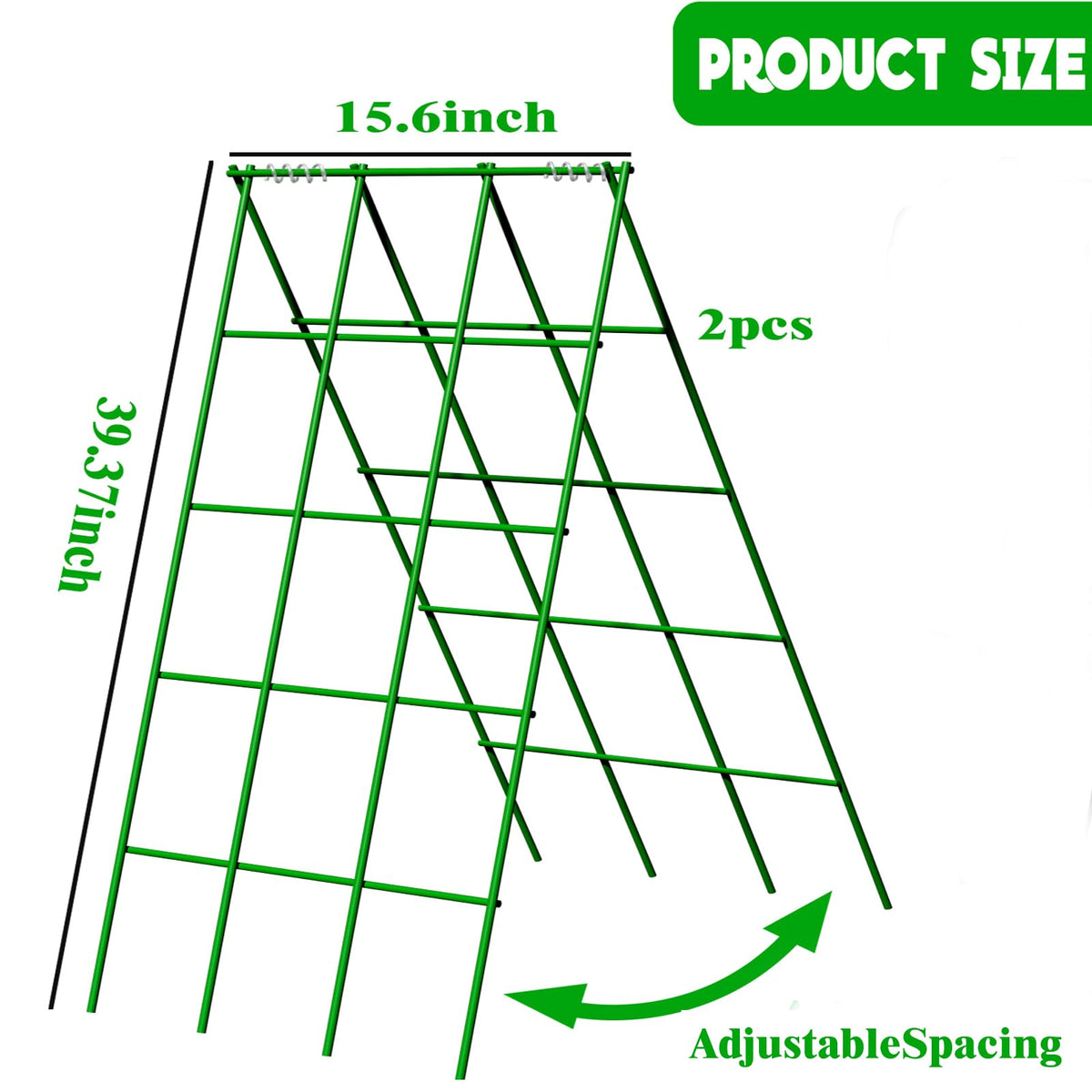 Heavy Duty Cucumber Trellis,2 Pack,No AssemblyGarden Trellis for Climbing Plants Outdoor,Cucumber