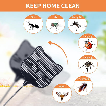 3 Pack Extendable Fly Swatter, 25 inch Long Handle Flyswatters, Plastic Heavy Duty Fly Swatters