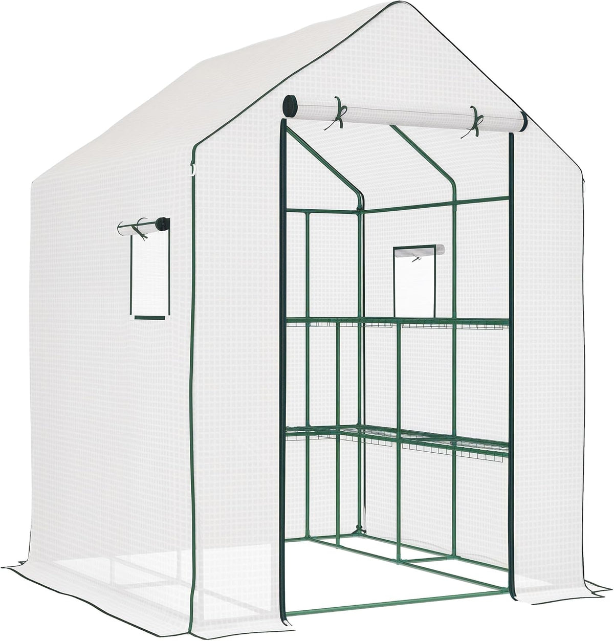 Outsunny 4.6' x 4.7' Portable Greenhouse, Water/UV Resistant Walk-in Small Outdoor Green House with