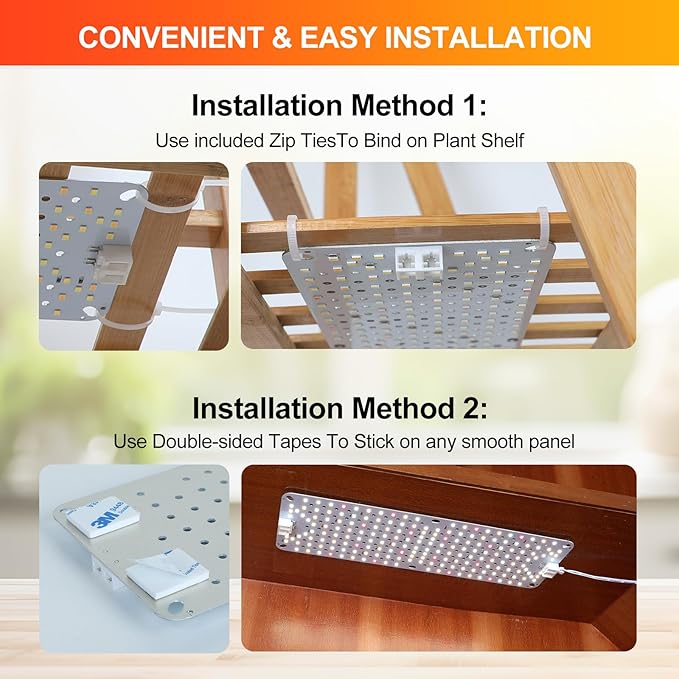 FECiDA 4Pack Grow Lights for Seed Starting, 2025 40W Flat Grow Light Panels for Shelves, Under