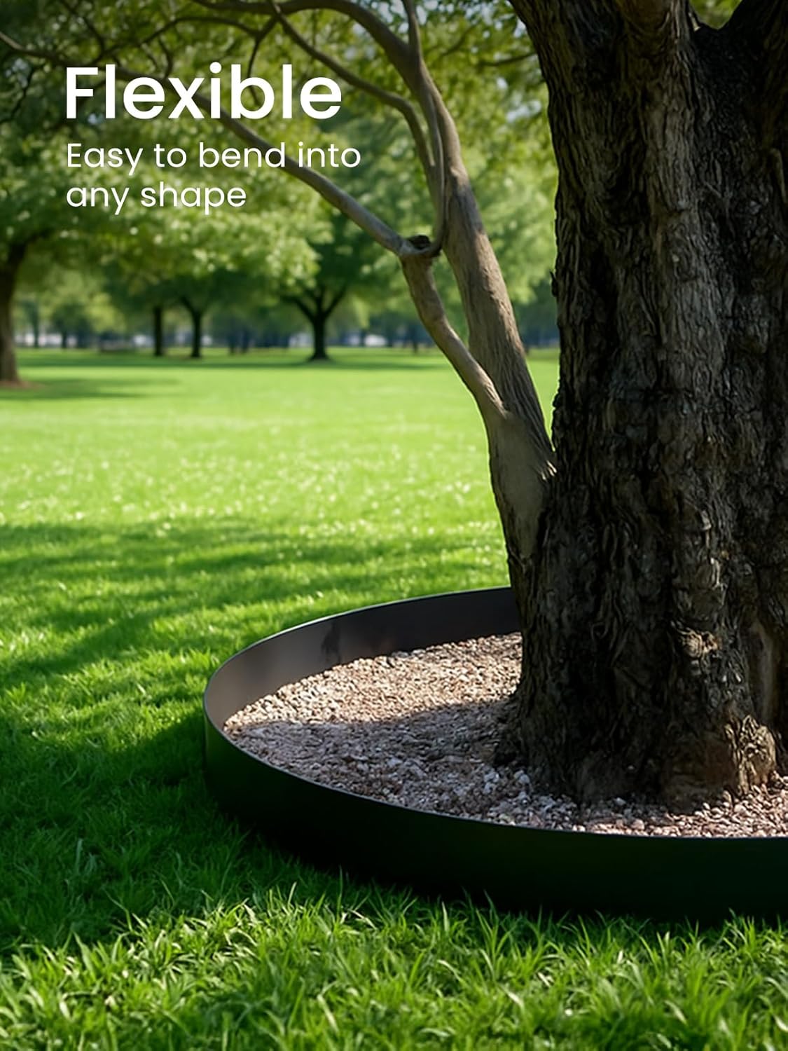 GROWNEER 33FT Landscape Edging Flexible 4 inch Tall Garden Border with 30pcs Galvanized Steel