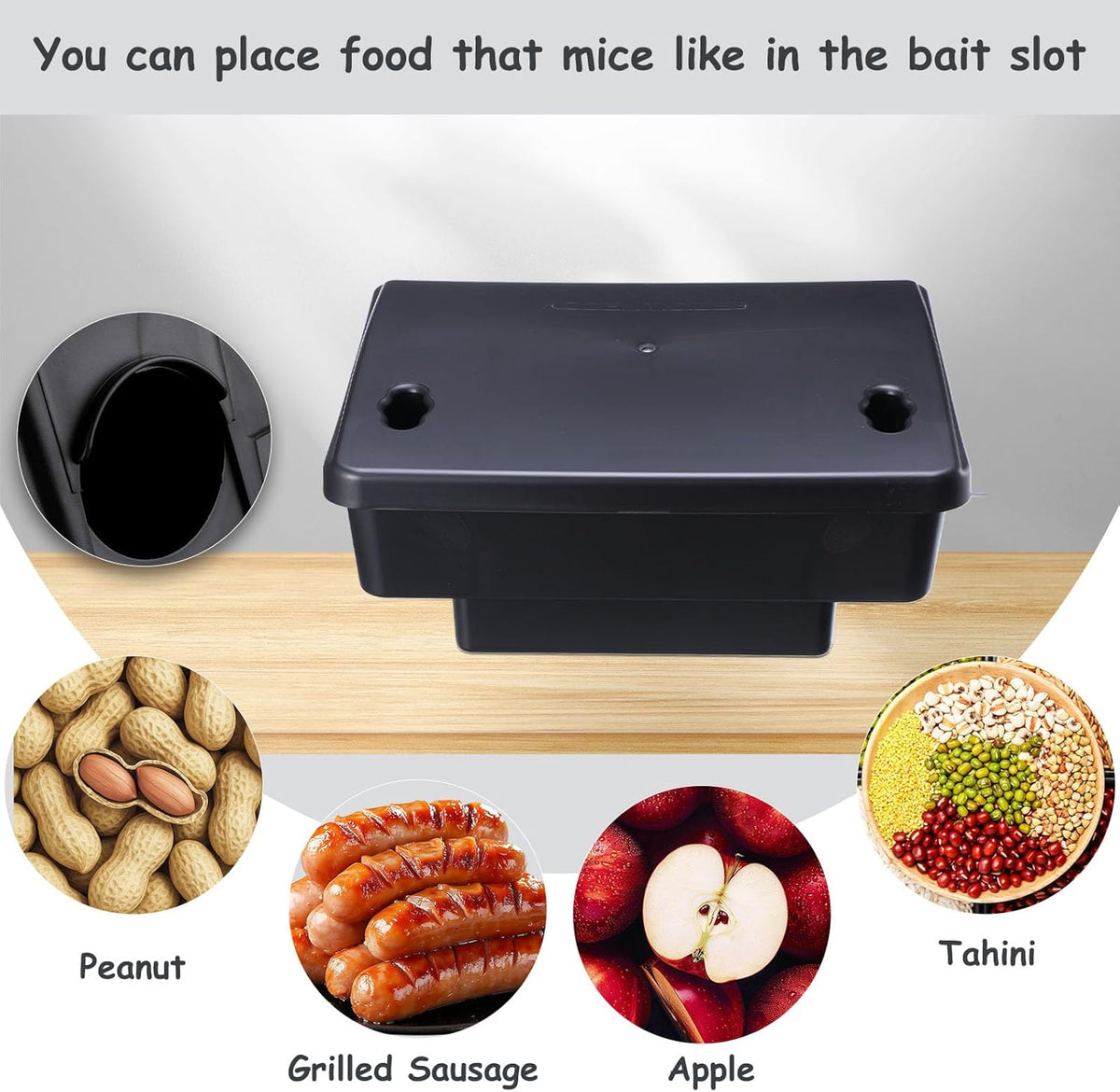 Qualirey 4 Pack Rat Bait Stations Large Rodent with Key Reusable Mouse Stations Mice Blocks Heavy