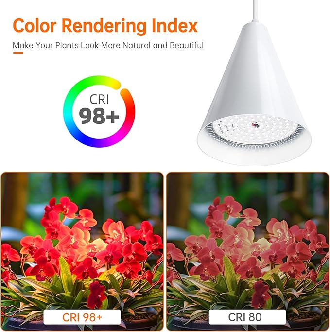 Bstrip Hanging Grow Light, 25W Full Spectrum Plant Lights for Indoor Plants, 16.4FT Power Cord