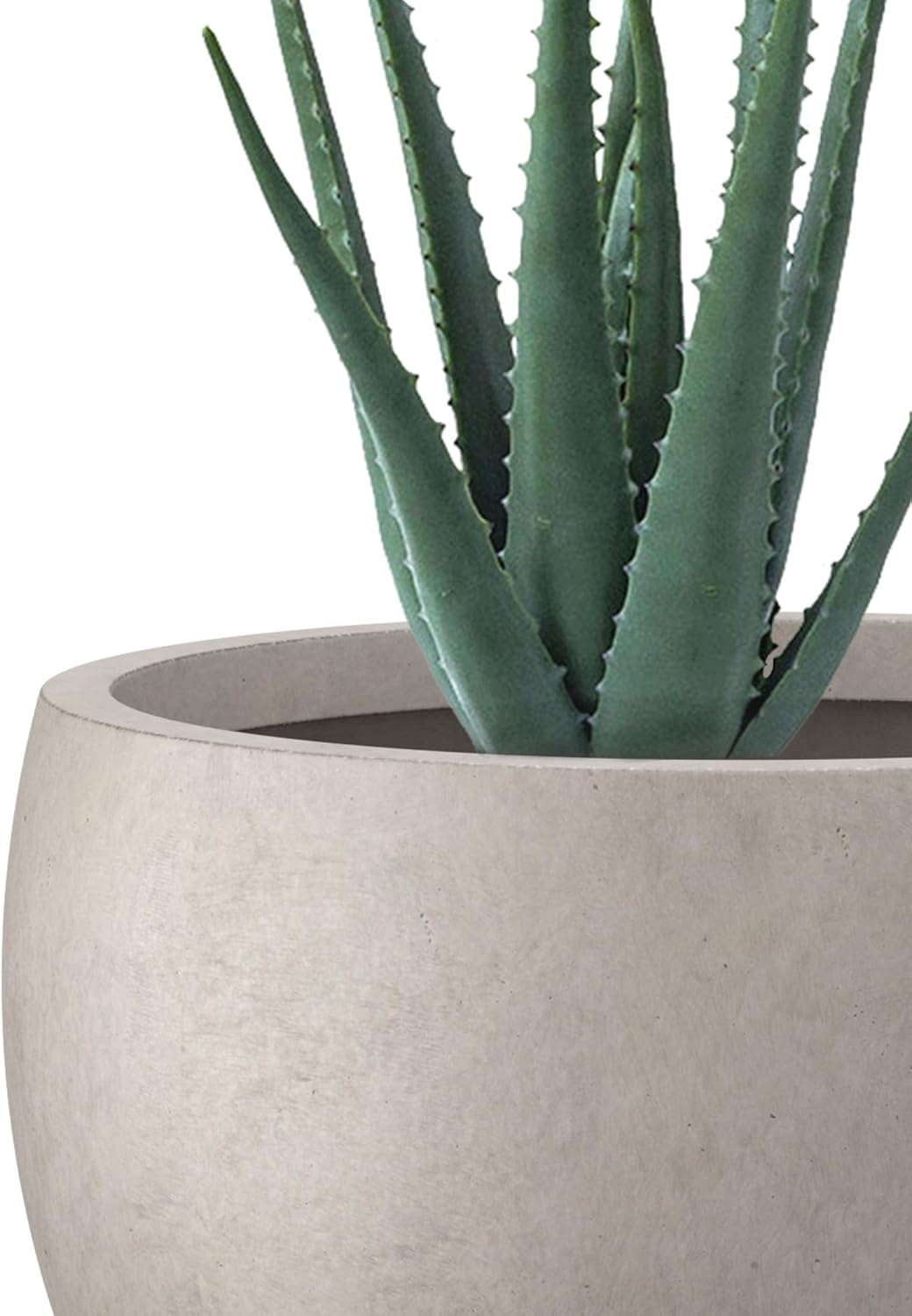 Kante 19.9",15.7",11.8" Dia Round Concrete Planter Set of 3, Outdoor/Indoor Large Bowl Plant Pots