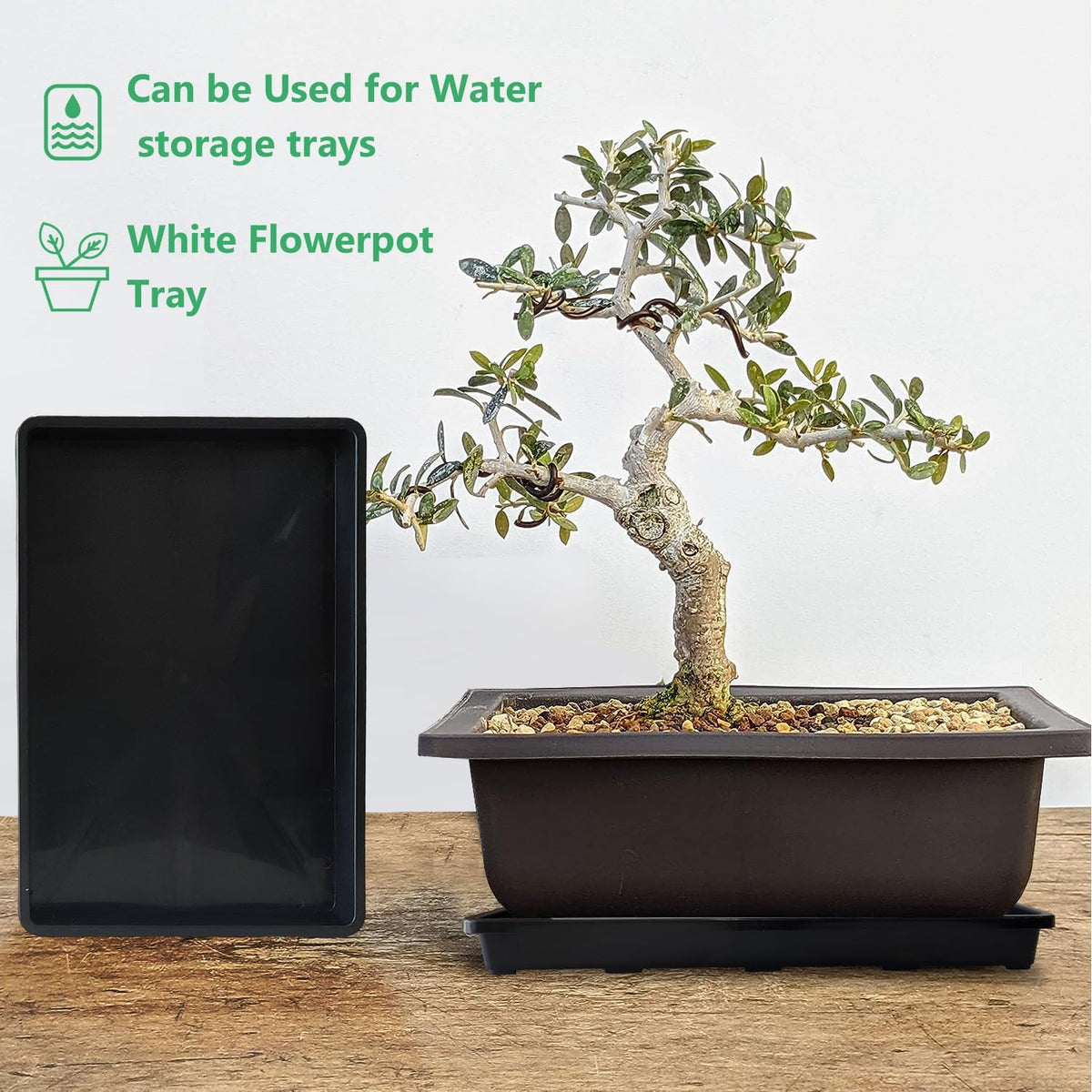 5 Pack Nursery Potting Tray, Carrying and Holding Plant Tray for Seeds Starting Pot, Collecting