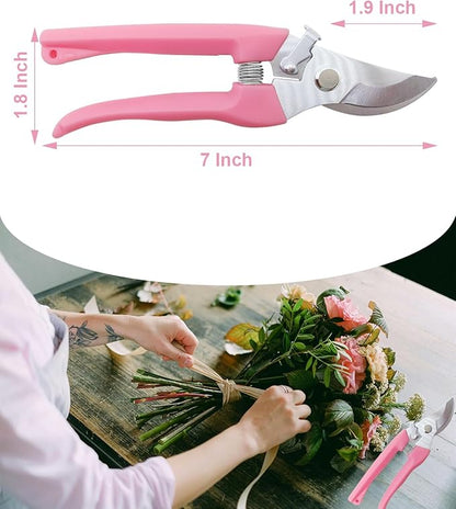 Pruning Shears for Gardening, 4 Pack Garden Scissors for Cutting Fresh Flowers, Floral Clippers for