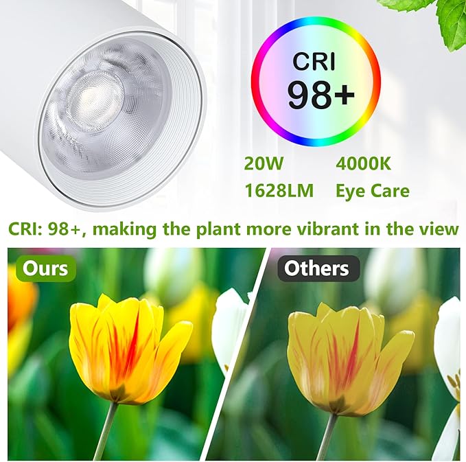 HMVPL White Grow Lights for Indoor Plants Full Spectrum,Tall Plant Light for Indoor Growing with
