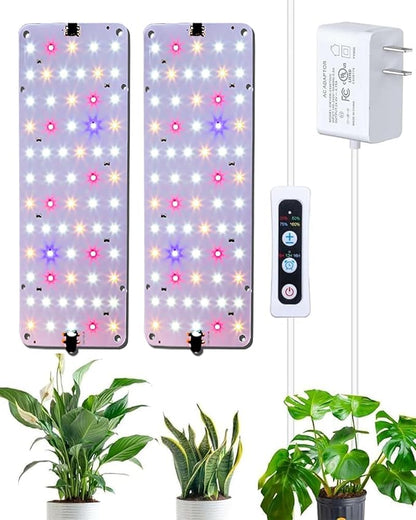 DOMMIA Grow Light, 20W Ultra-Thin Panel Grow Lights for Indoor Plants, High PPFD Full Spectrum
