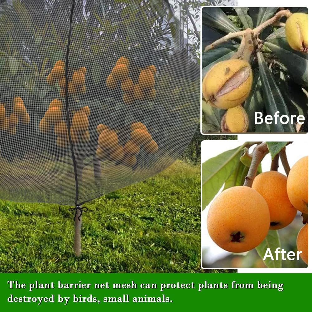 Fruit Tree Netting Covers with Zipper to Protect from Squirrels and Birds Large Netting for Fruit