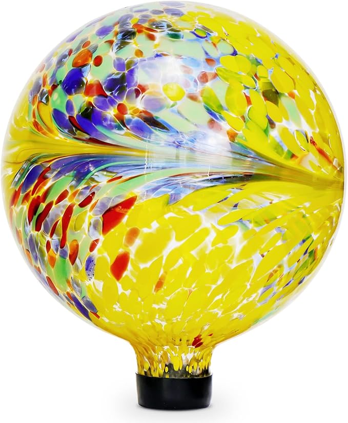 Gazing Balls for Garden 10" Glass Outdoor Garden Globe Ball Reflective Gazing Globes Outside Yard