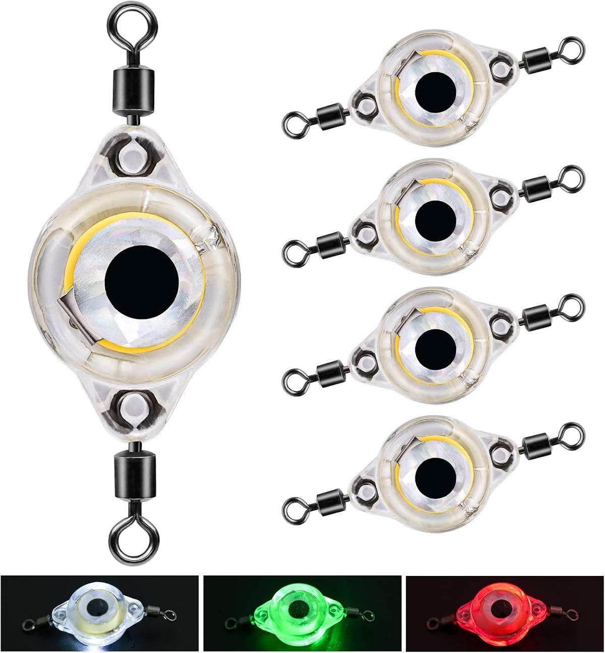 LED Underwater Fishing Lures，LED Lighted Bait Flasher，Deep Drop Fishing Lures，Fish Eye Attractive