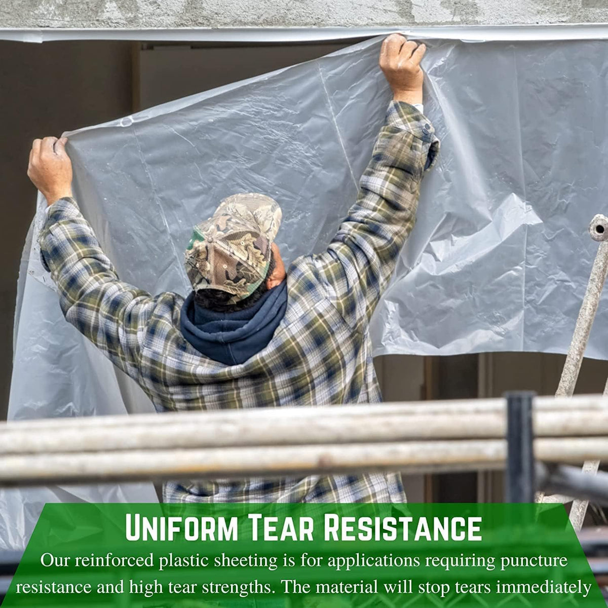 Farm Plastic Supply - Dura Skrim String Reinforced Clear Plastic Sheeting - 6 Mil - (16' x 100')
