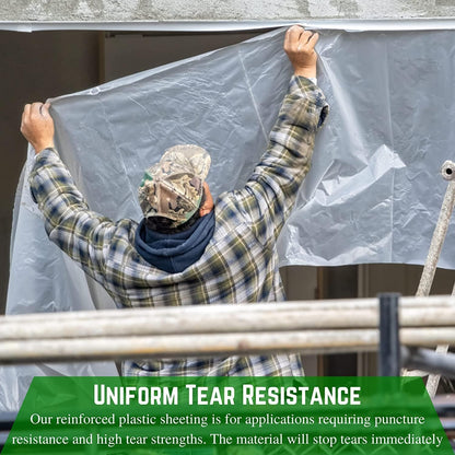 Farm Plastic Supply - Dura Skrim String Reinforced Clear Plastic Sheeting - 6 Mil - (16' x 100')